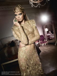 Fashion editorial made by the photographer Ian Abela for the magazine in le Meurice hotel Paris